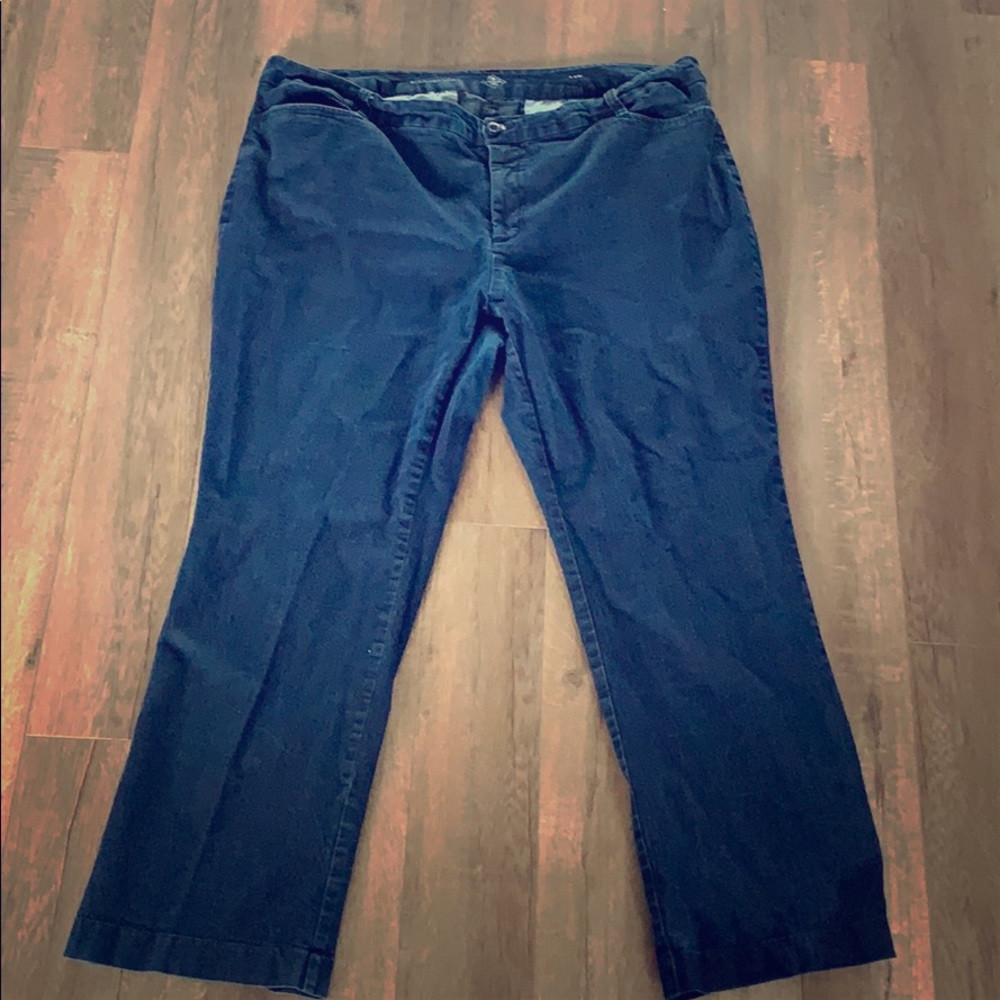 Dark denim wide leg jeans size 24